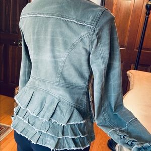 Free People distressed Military jacket